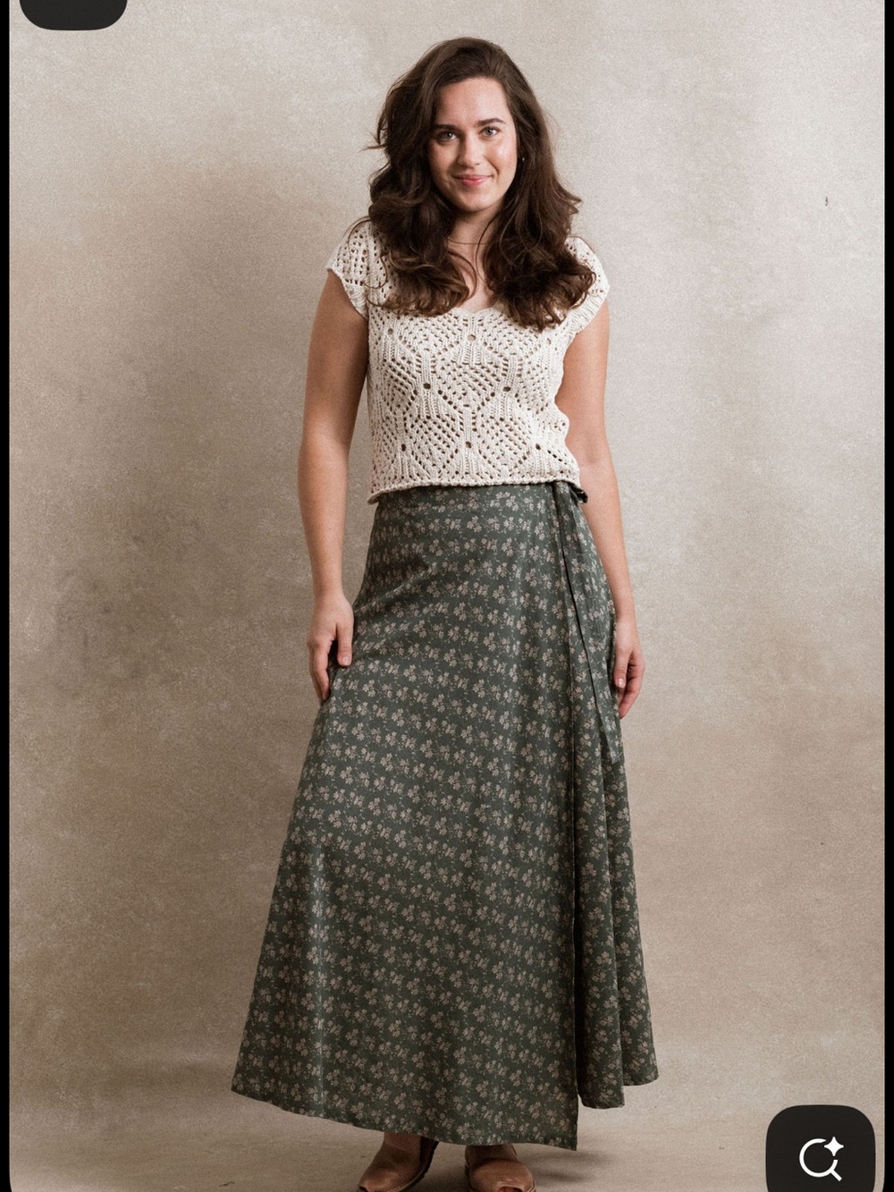 Neuflora Spokane Wrap Skirt in Dusty Teal